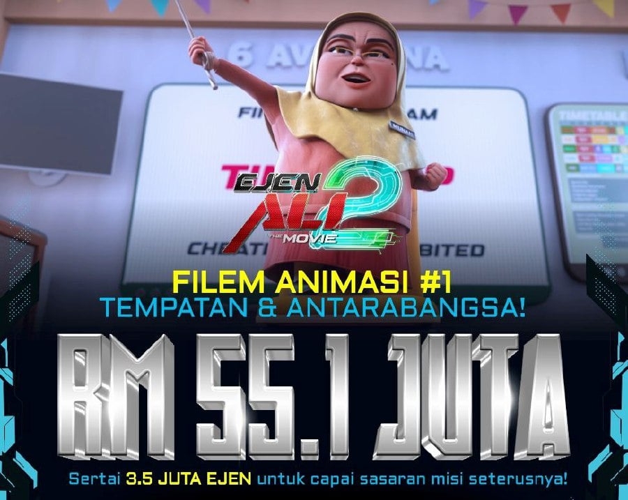 #SHOWBIZ: 'Ejen Ali The Movie 2' Malaysia's highest-grossing animated film of all time