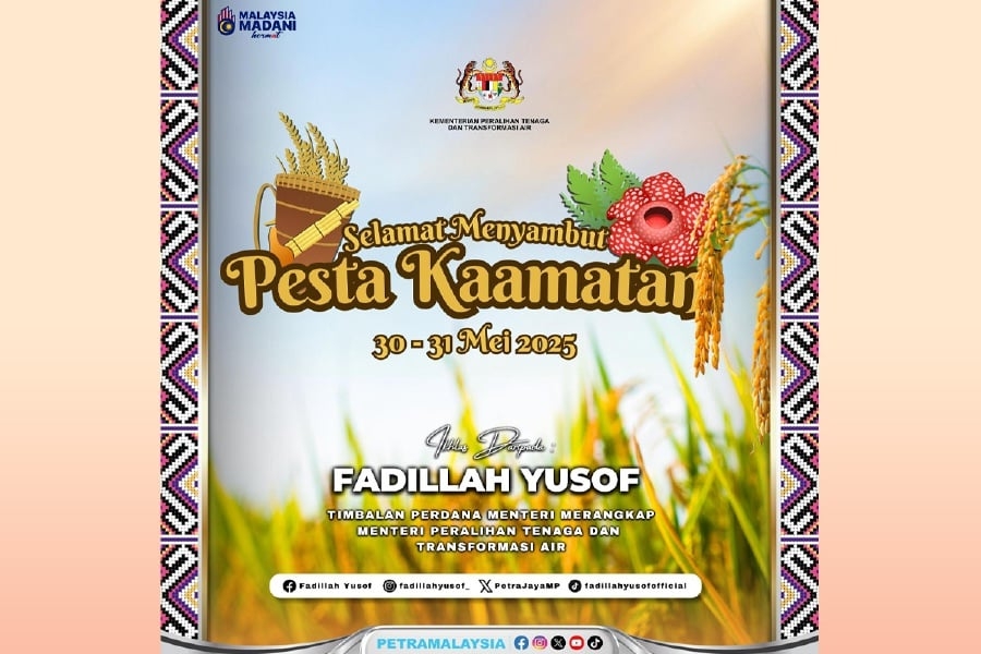 Fadillah extends Kaamatan Festival greetings, urges Malaysians to preserve harmony