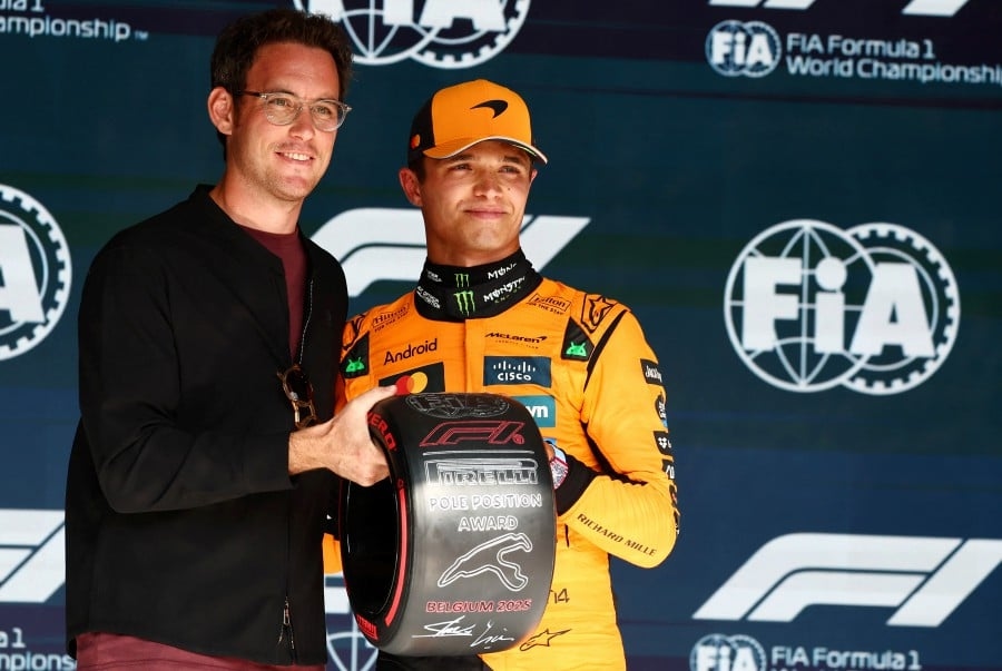 Norris takes Spa pole on all-McLaren front row