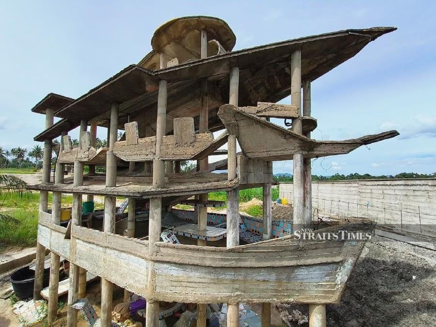 At 80, man realises lifelong dream with towering ship replica in Pulau Raya