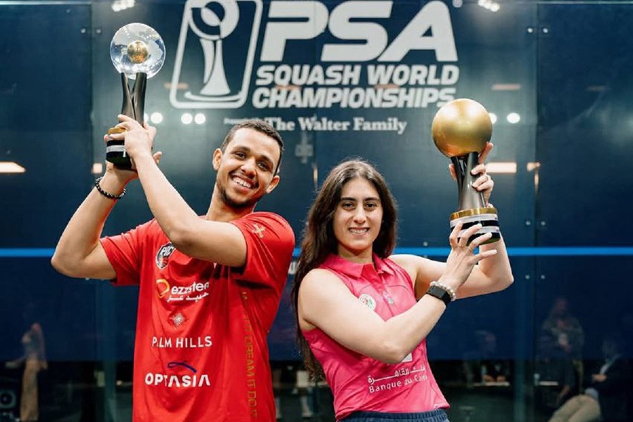 El Sherbini joins Nicol David at the top with eighth world title