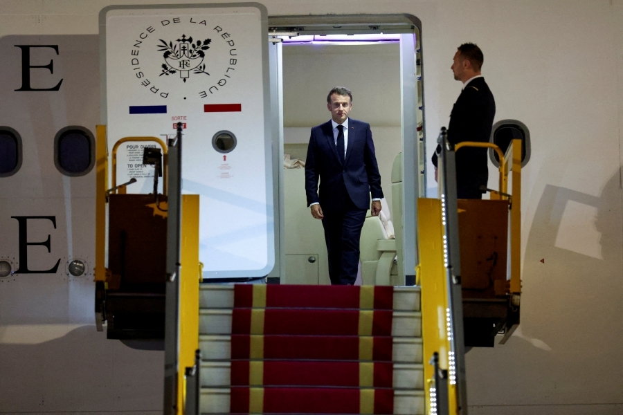 France's Macron arrives in Vietnam for Southeast Asia tour