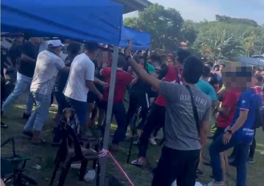 Six held over football match brawl in Kota Belud