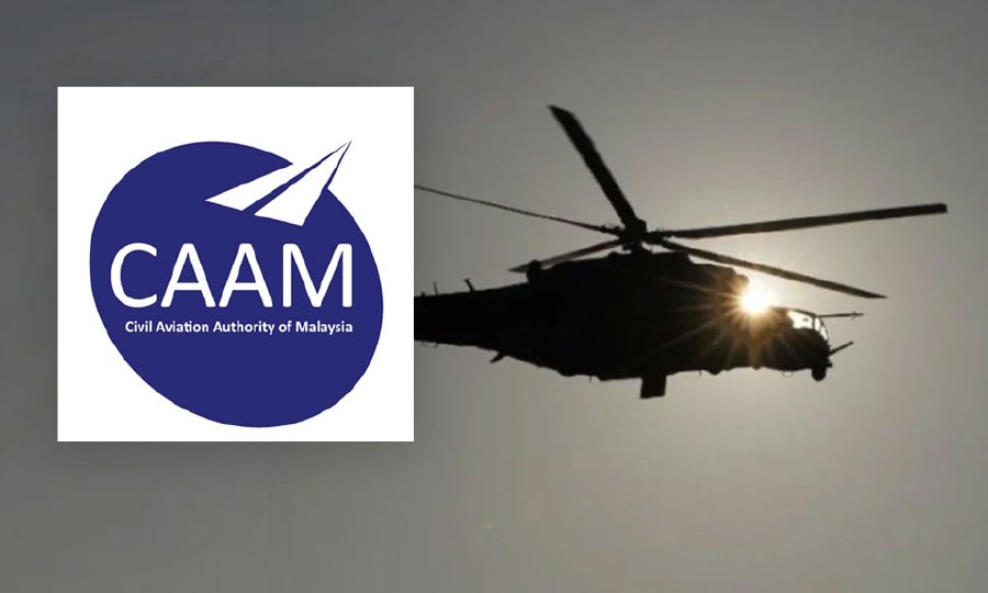 Police chopper crash-lands near Sungai Pulai jetty, all safe