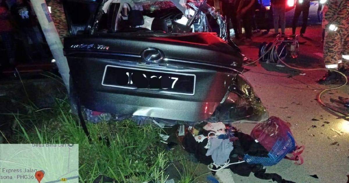 [UPDATED] Four siblings among 5 killed in Jerantut crash