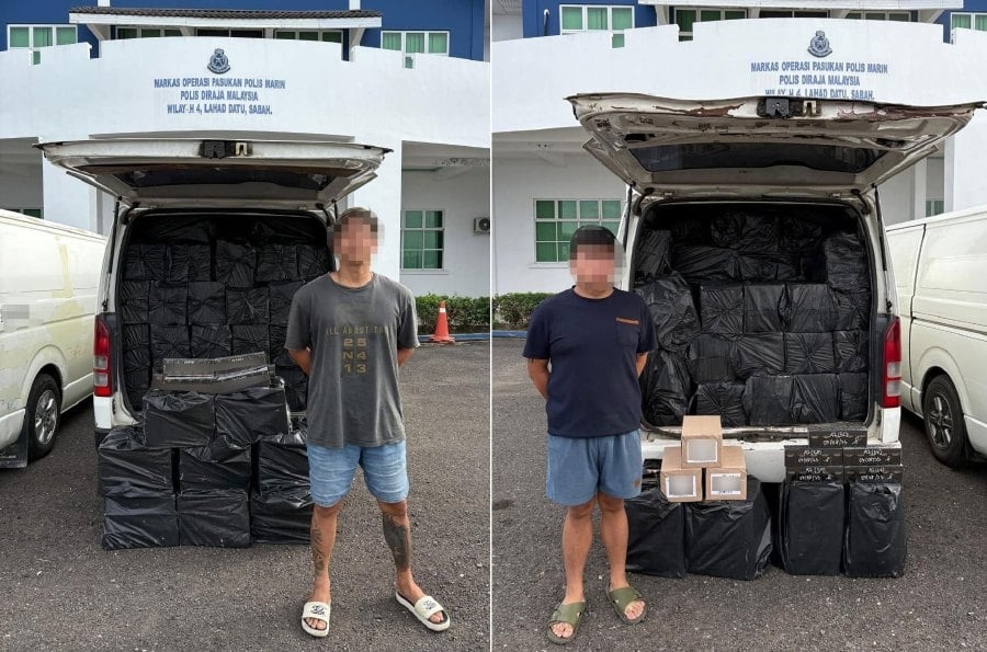 Two men nabbed in Lahad Datu over RM2mil in smuggled cigarettes