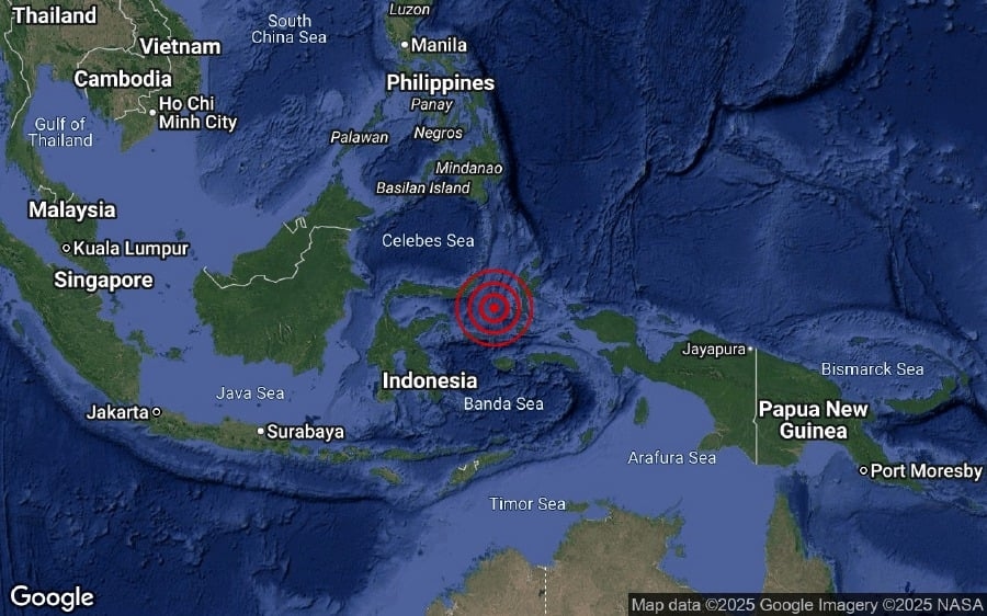 Magnitude 5.4 earthquake strikes Indonesia's Maluku Sea