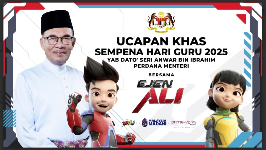 #SHOWBIZ: PM, Ejen Ali honour educators in special Teacher's Day message