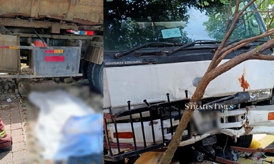 Man killed as lorry crashes into stall, mosque fence in Sungai Buloh