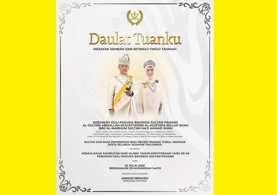 Anwar congratulates Pahang sultan on 66th birthday