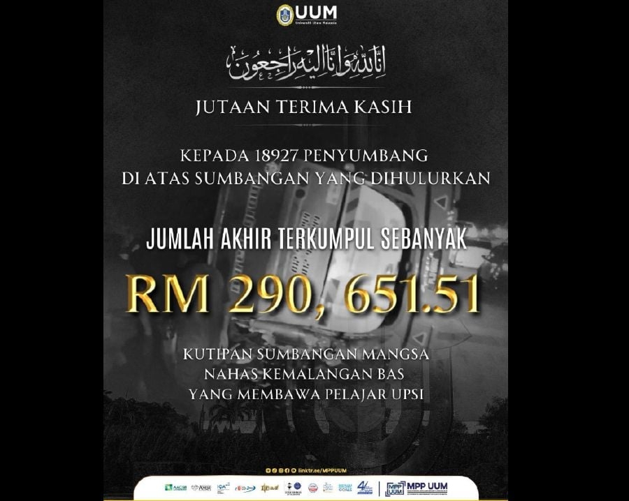 UUM raises nearly RM300,000 for UPSI students involved in Gerik crash