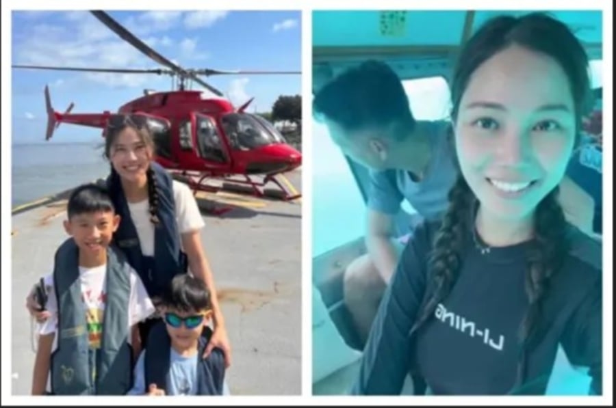 #SHOWBIZ: HK actress Zoey Sham, married to Malaysian, takes family on RM5K helicopter tour