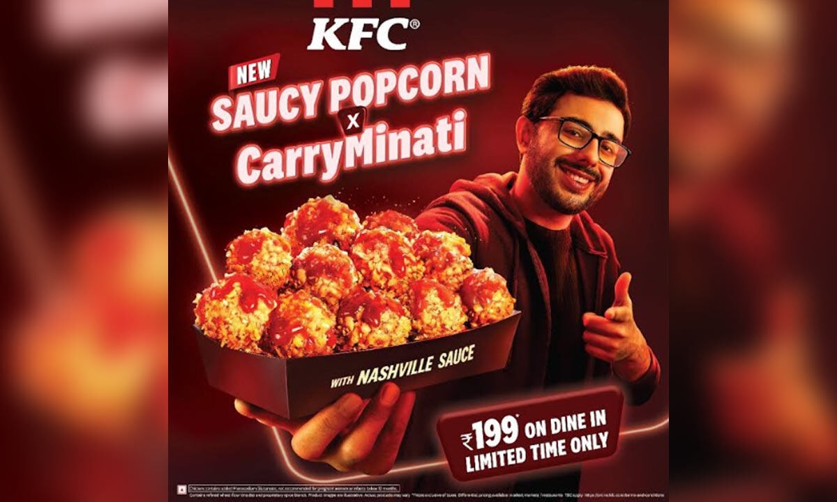 KFC INDIA AND CarryMinati JUST DROPPED THEIR LATEST CULT CO-CREATION, THE ALL-NEW SAUCY POPCORN