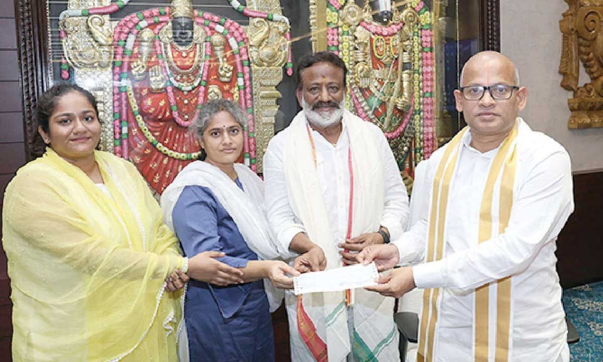 Rs 17 lakh donation to SVA Trust