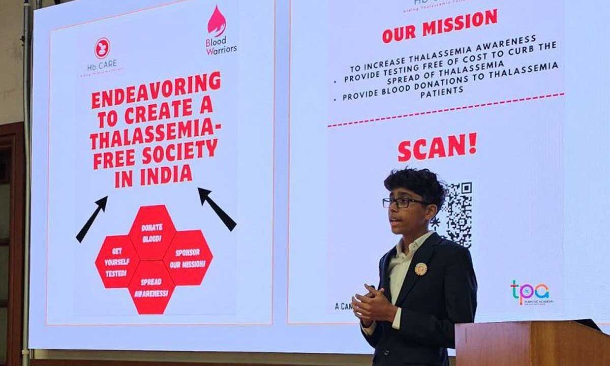 Teen Warrior from Hyderabad Leads Thalassaemia Awareness Drive