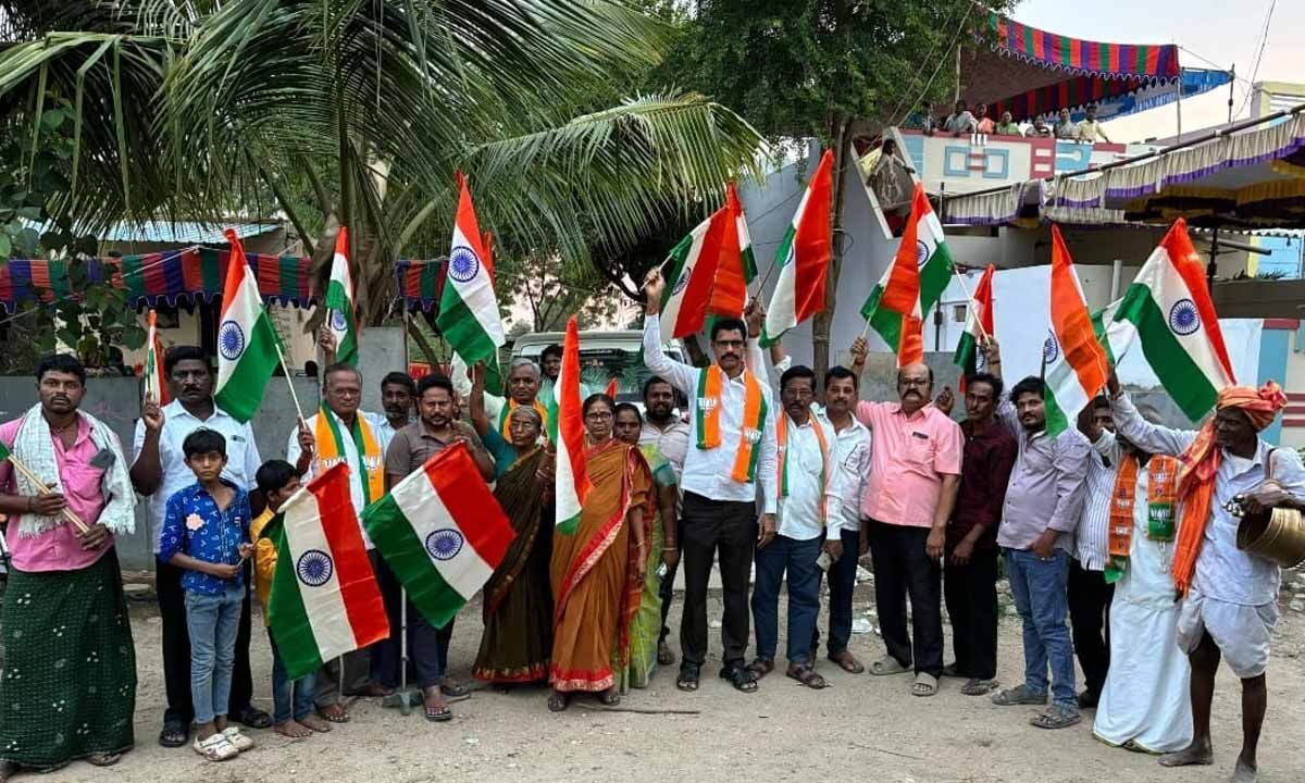 Mucchonipalli Village Rallies Behind Indian Army: Locals Display Patriotism Amid Rising Border Tensions