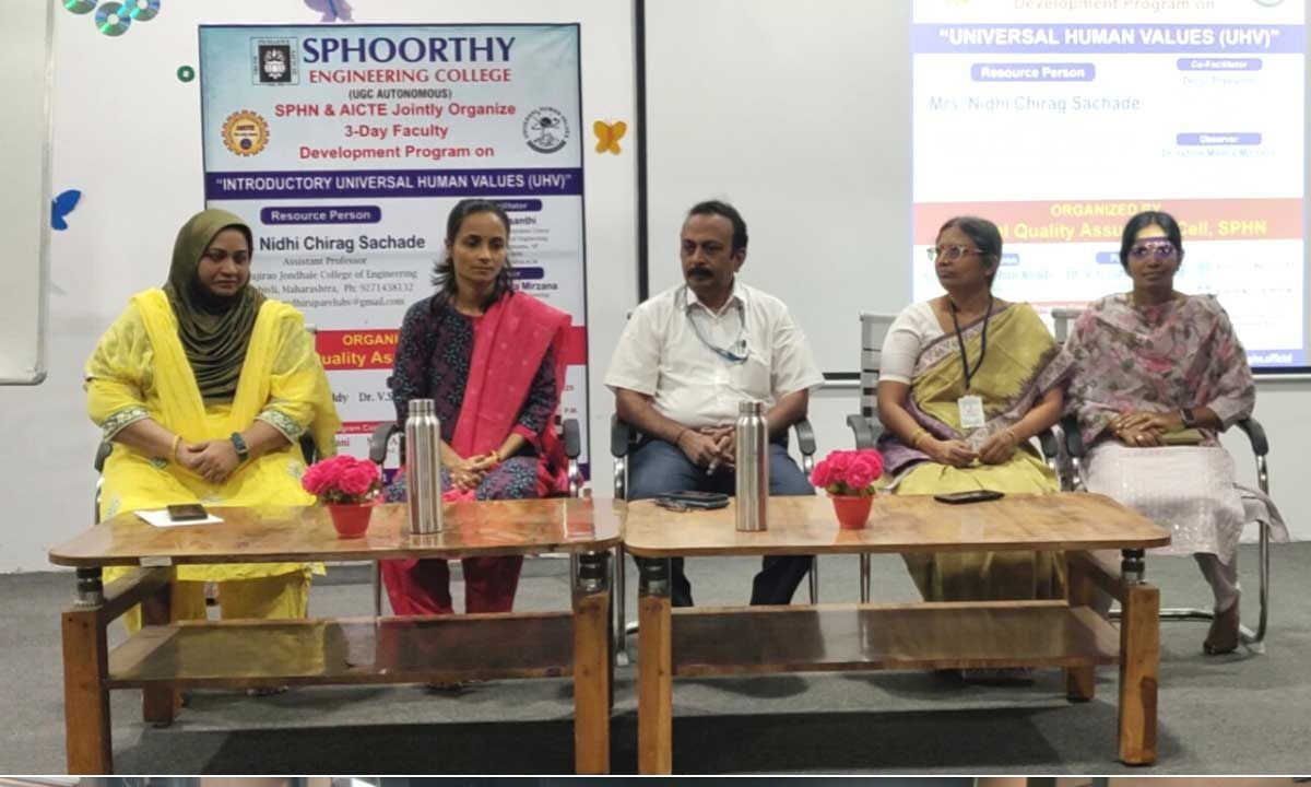 Three-Day Faculty Development Program (FDP) on "Introductory Universal Human Values (UHV)"