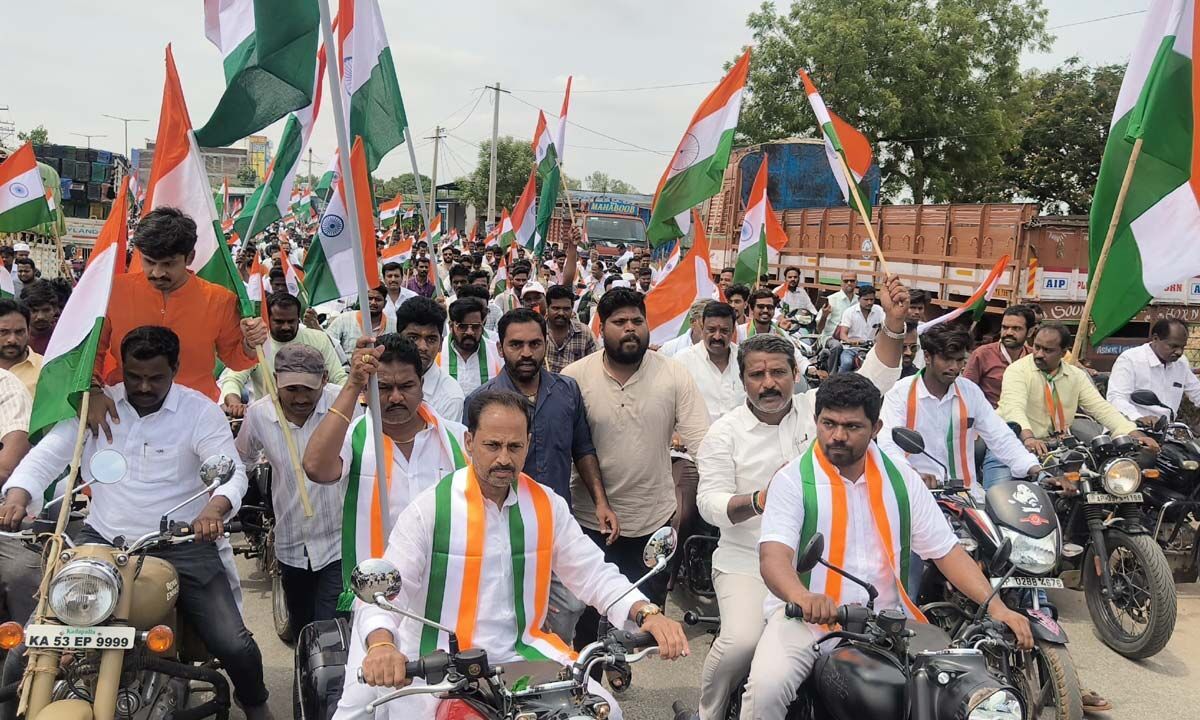 Tiranga Rally held in Kadiri to honour Indian army's valour