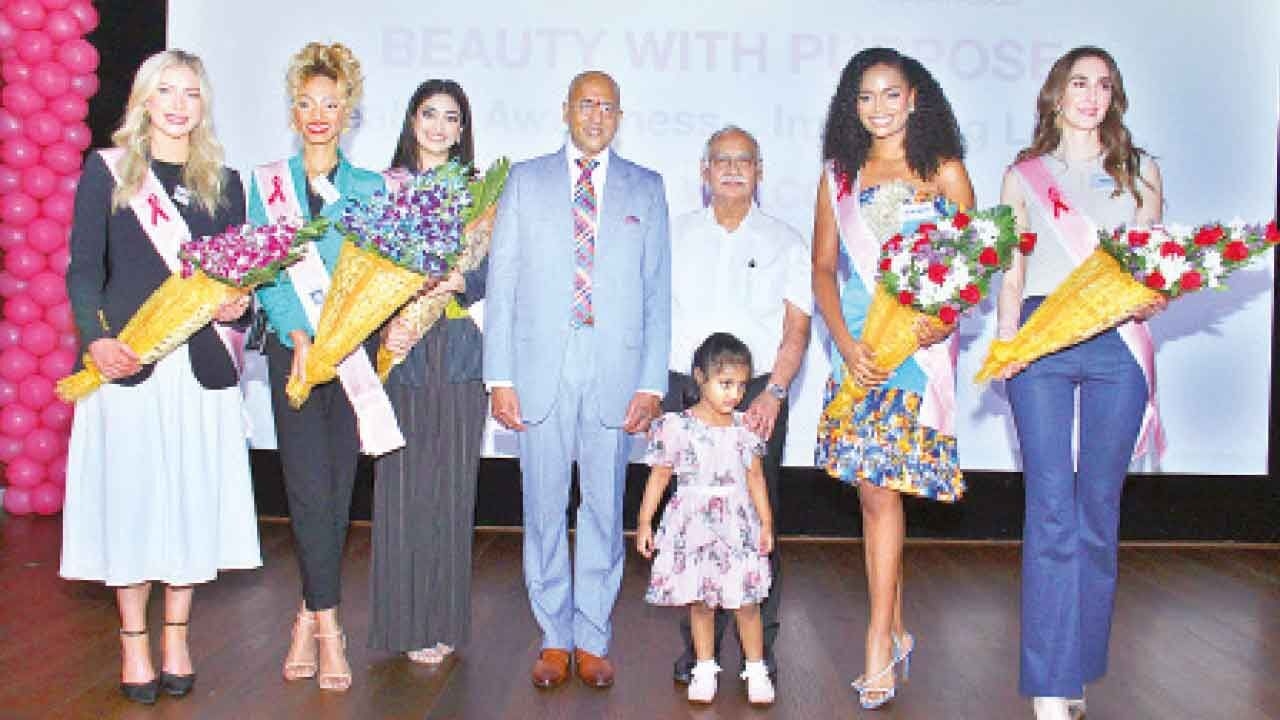 Miss World contestants visit Kims Ushalakshmi Centre for Breast Diseases