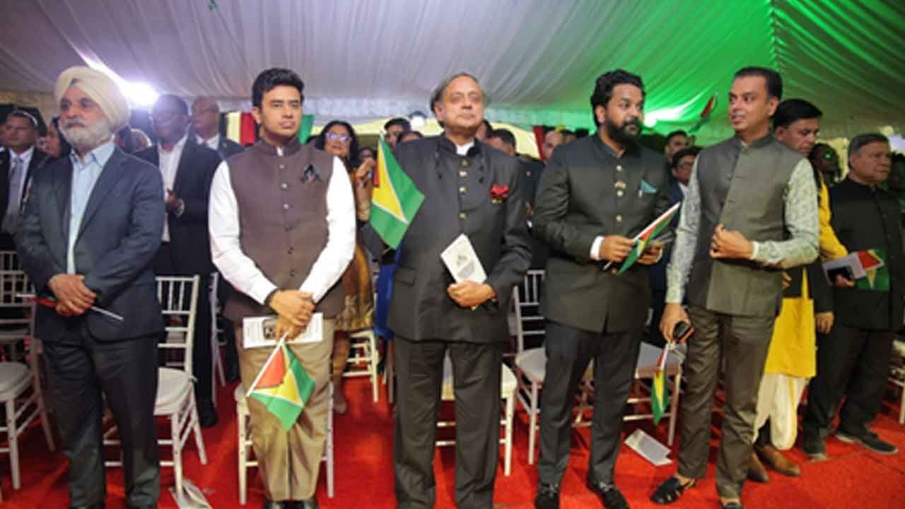 Shashi Tharoor-led delegation extends best wishes to Guyana on 59th Independence Day