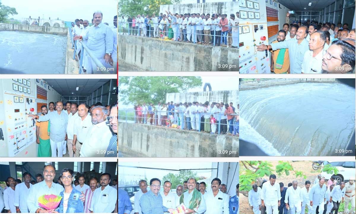 MLA Bandla Krishna Mohan Reddy Launches Irrigation Water Release from Guddemdoddi Reservoir to Support Farmers