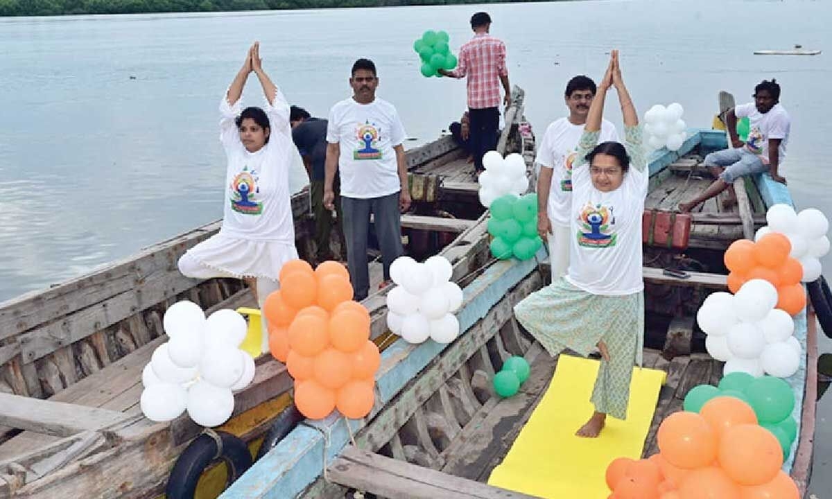 Yoga on boats special attraction in Godavari