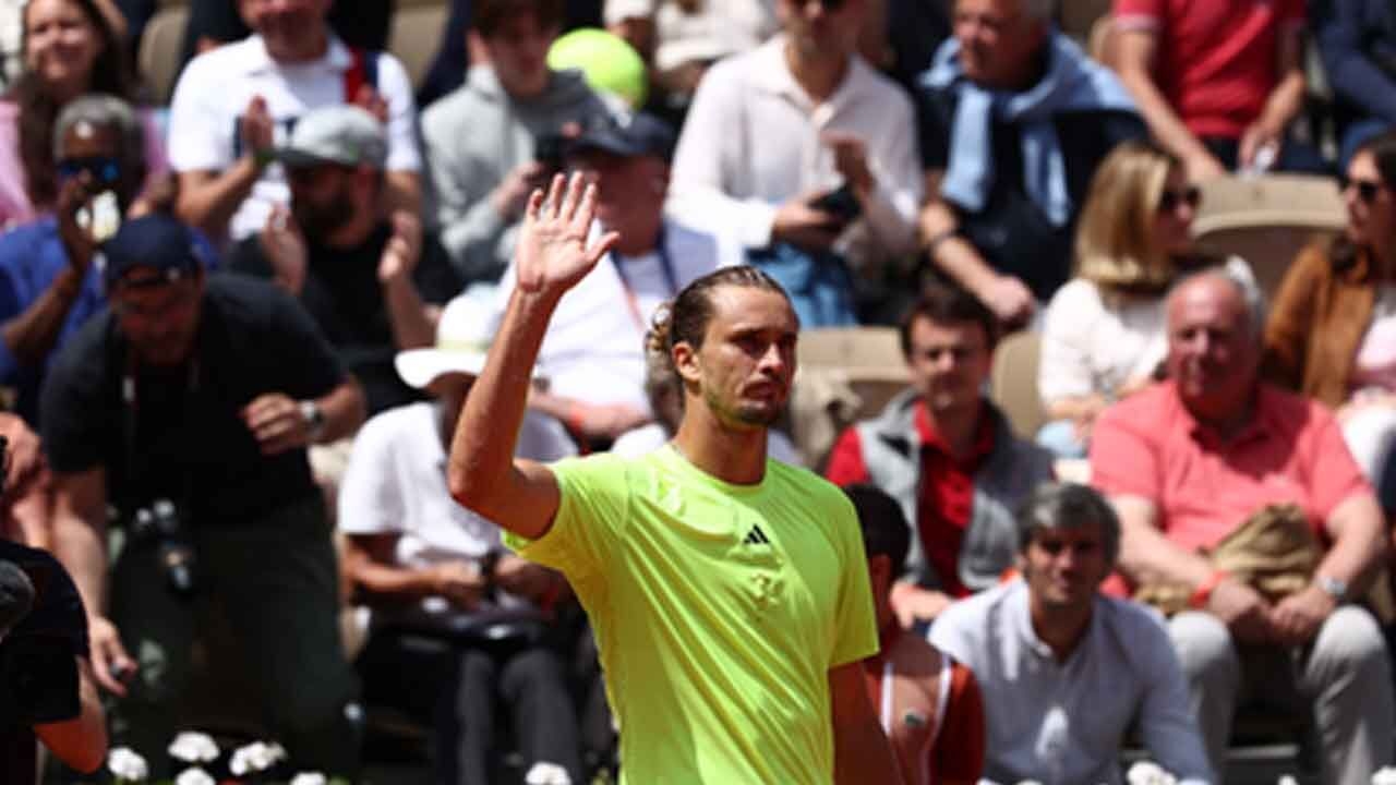 French Open: Zverev marches into quarter-finals after Griekspoor retires mid-match