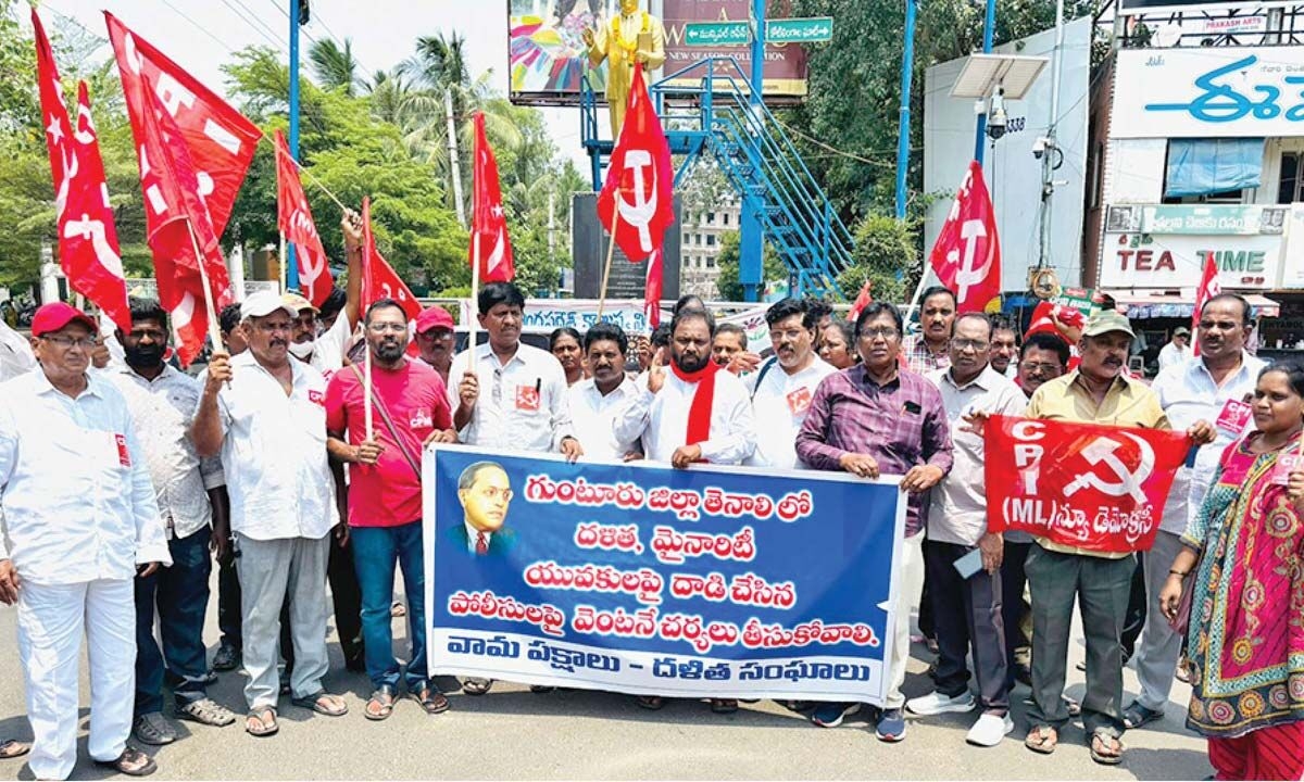 Left, Dalit groups protest over police torture