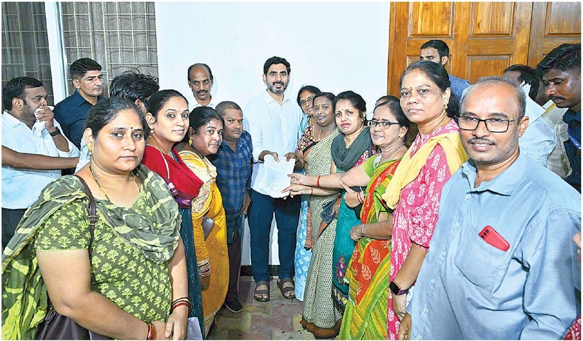 People approach Lokesh to air grievances