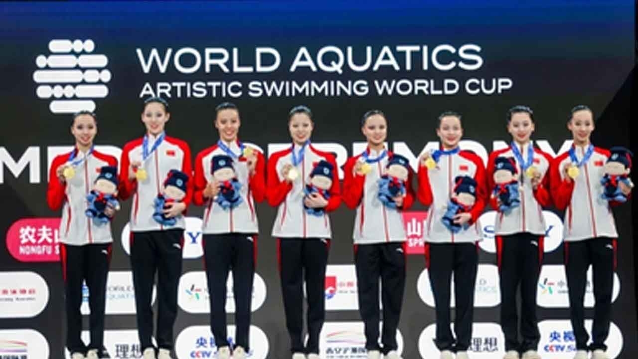 China's young artistic swimmers make a splash at home World Cup
