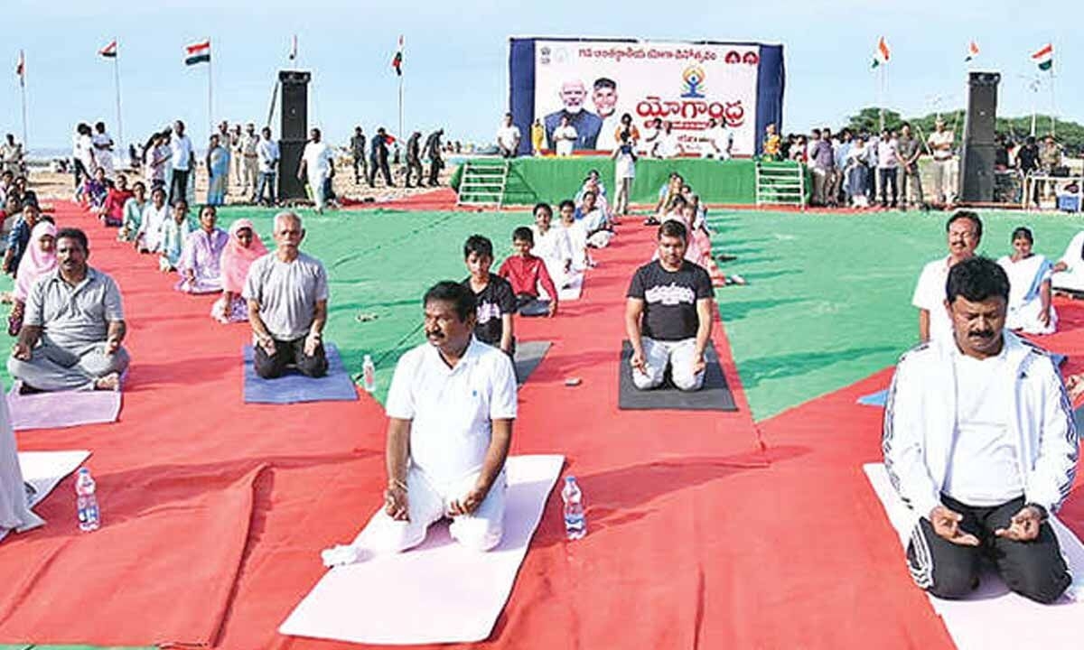 Special beach yoga festival conducted