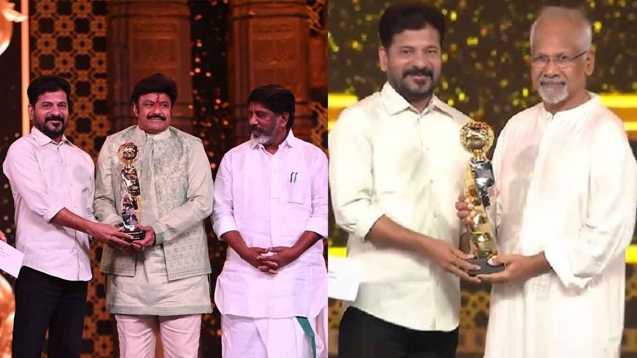 Balakrishna and Maniratnam honoured at Telangana Gaddar Film Awards