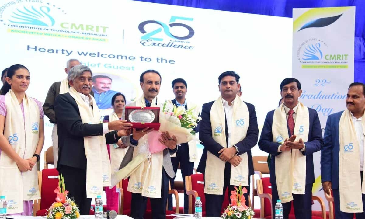1200 Engineering Graduates Step into the Future at CMRIT's 22nd Graduation Day