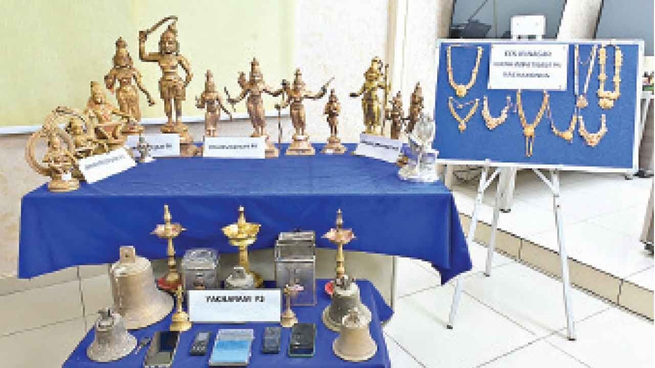 Gods return to their abodes as 3 idol thieves land in cops' custody