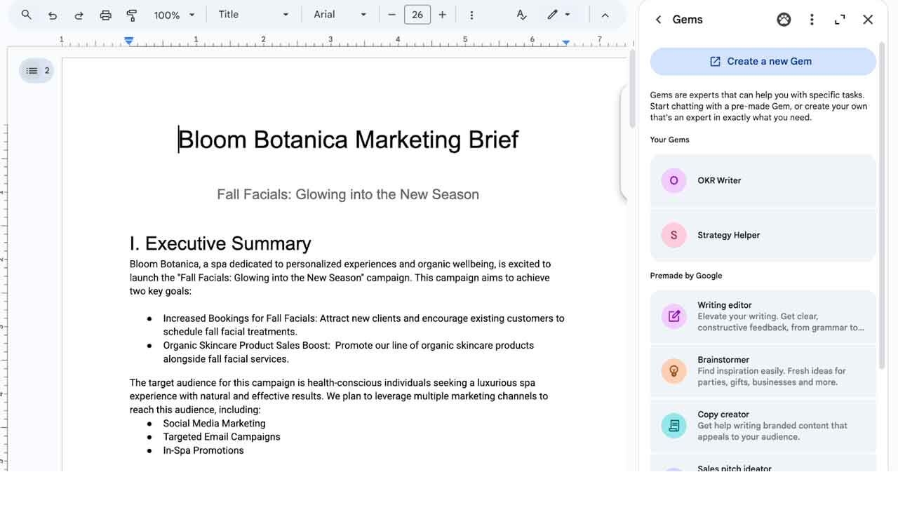 Google Rolls Out Customizable Gemini 'Gems' in Gmail, Documents, Sheets and More
