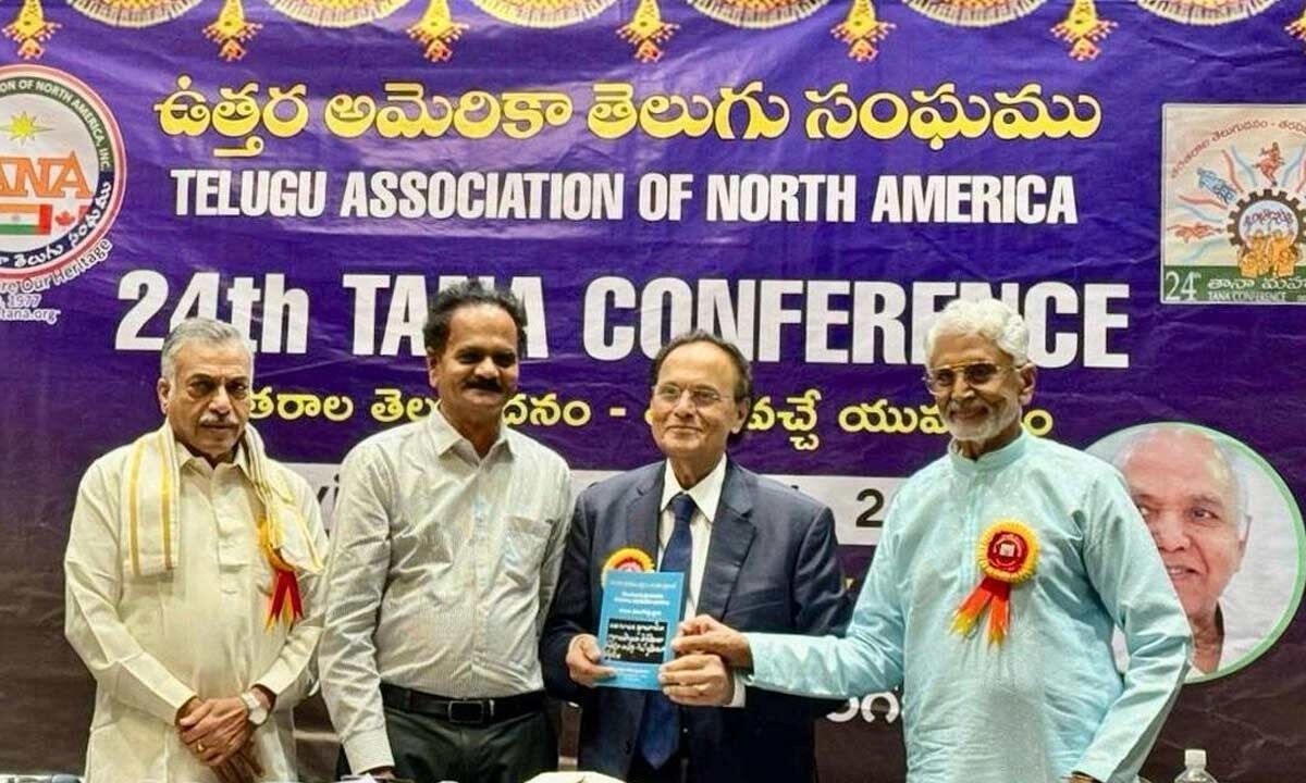 Book on ‘Antiquity of Telugu language' launched at TANA conference