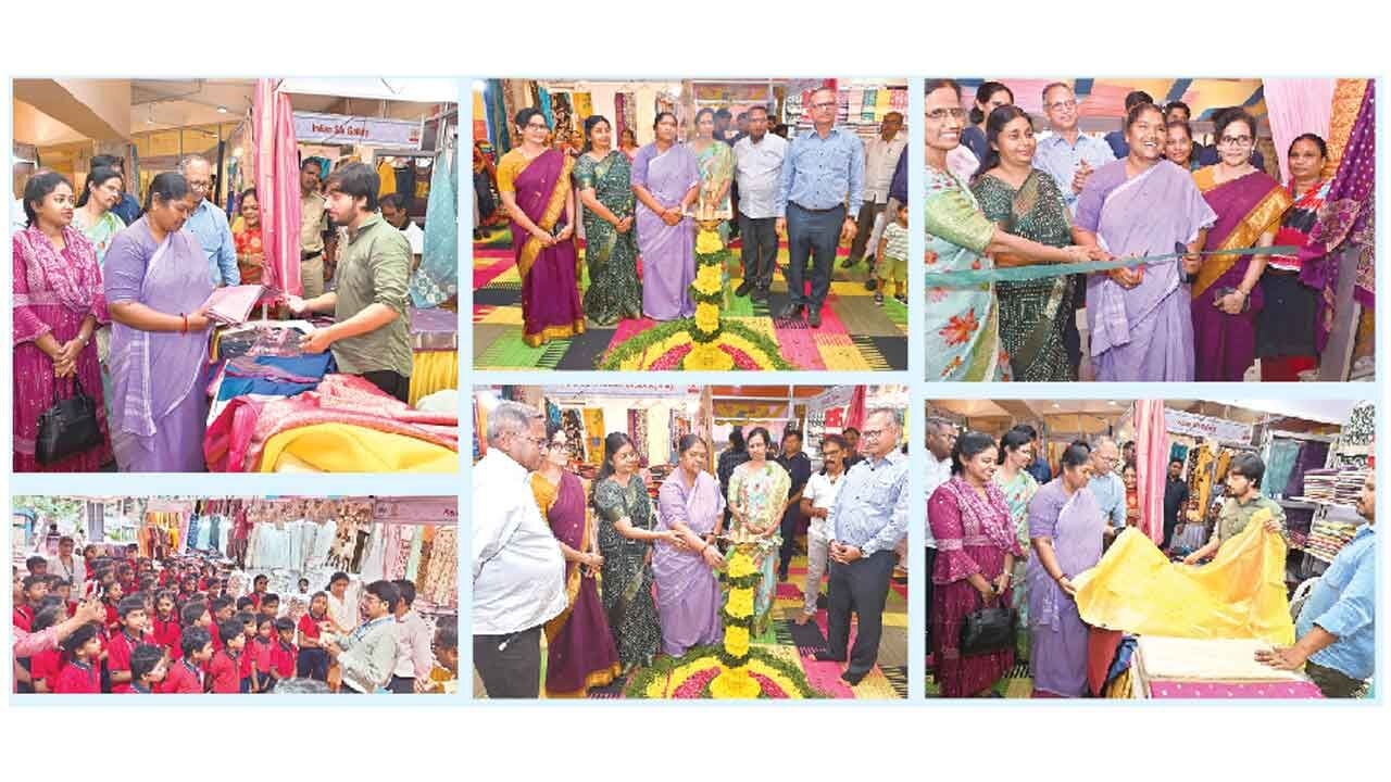 Minister Seethakka Inaugurates Silk Exhibition, Urges GST Cut for Handloom Weavers
