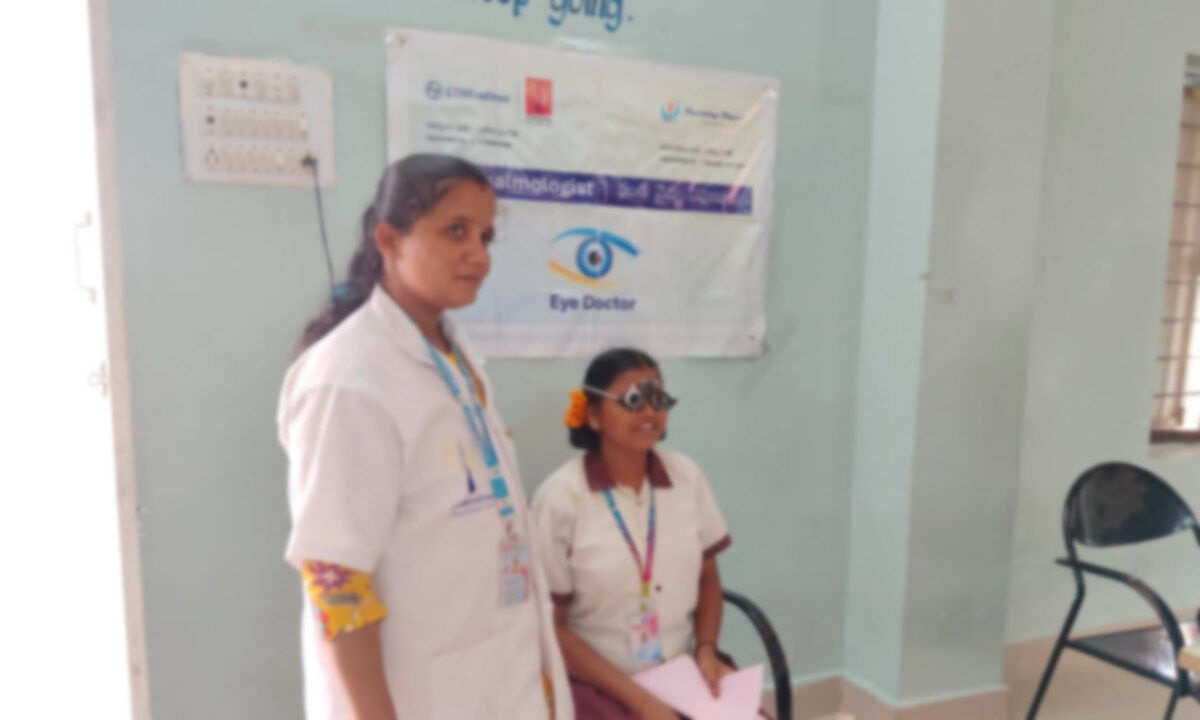 Free Eye Screening Camp Held at Gattu Social Welfare Residential School and College with Support from Bhavishya Bharat and LTI Mindtree Foundation