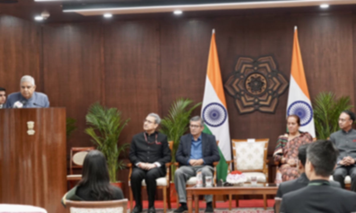 India's leadership take decisions, don't believe outside narratives: VP Dhankhar
