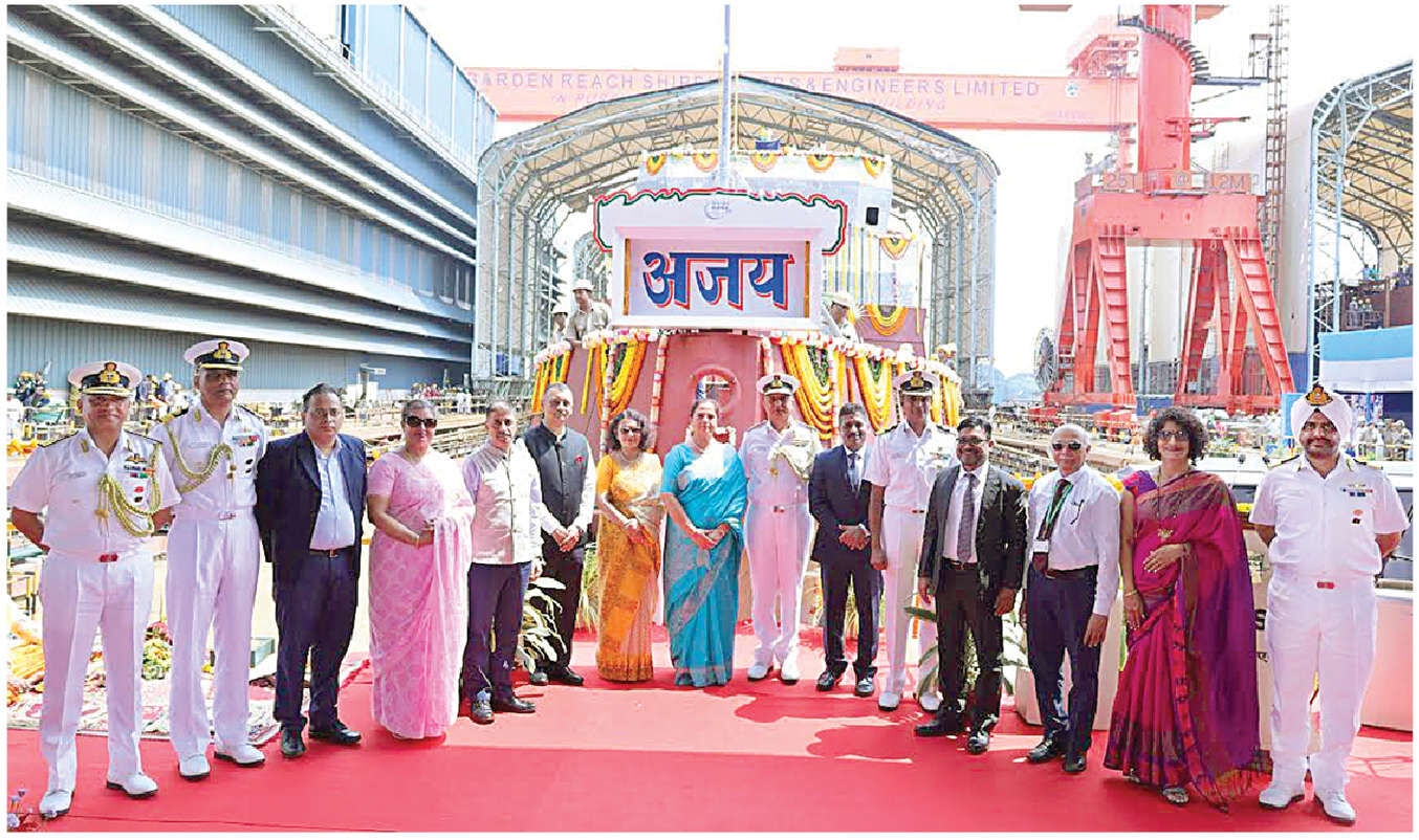 Eighth, last anti-submarine warfare ship launched for Indian Navy