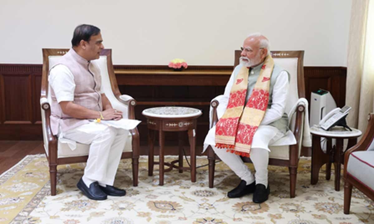CM Sarma meets PM Modi, highlights Assam's progress