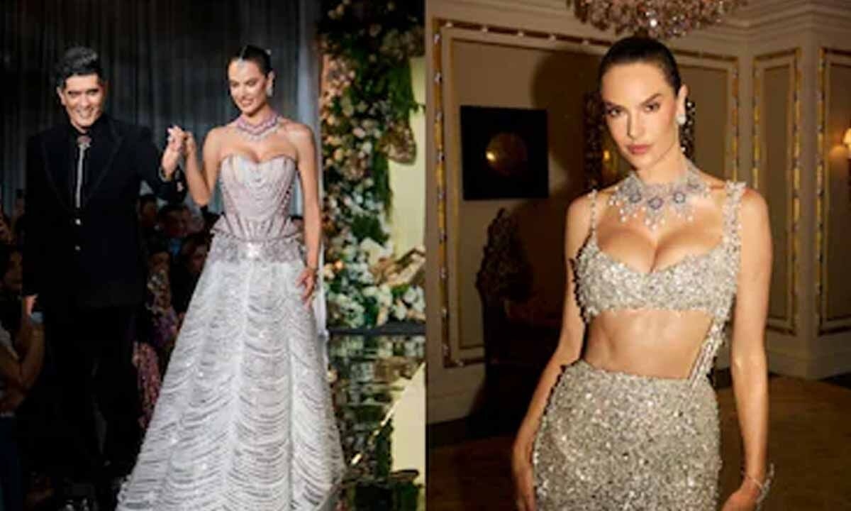 Alessandra Ambrosio Dazzles at Manish Malhotra's Diamond-Soaked Couture Party in New Delhi