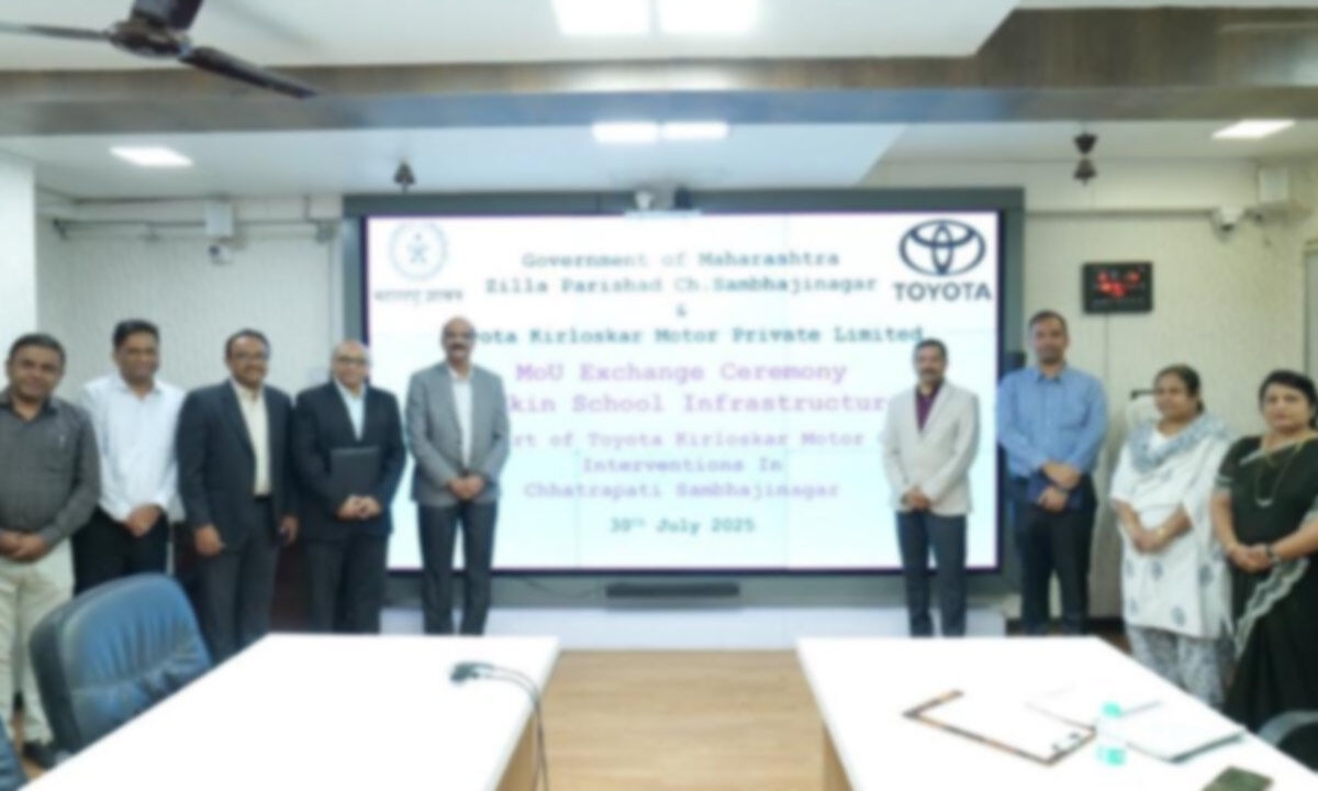 Toyota Kirloskar Motor Signs MoU with Government of Maharashtra to Develop Government School Infrastructure at Bidkin