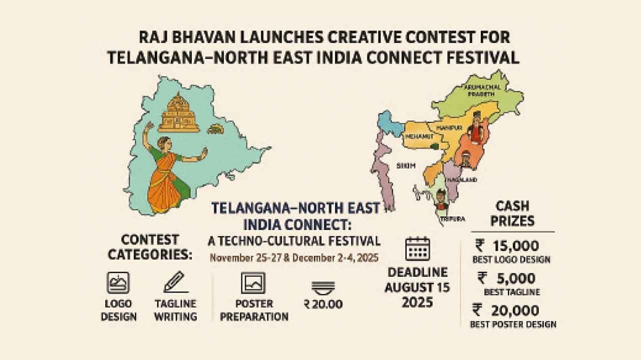 Raj Bhavan launches creative contest for Telangana–North East India Connect festival