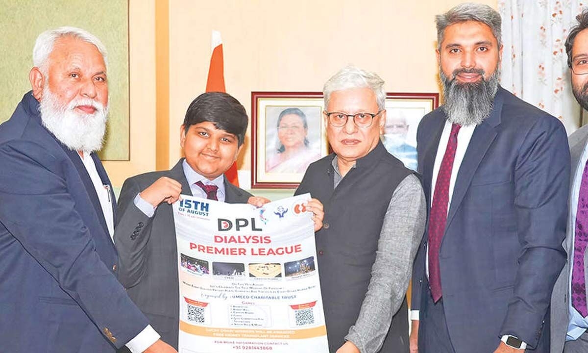 Telangana Governor launches Dialysis premier league poster