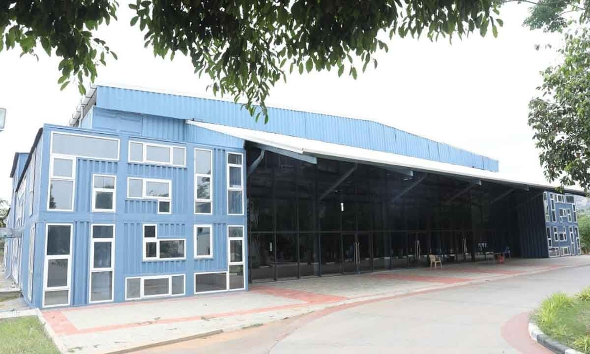 Mohan Babu University Builds India's First Container Stadium with ₹30 Cr Investment Using Repurposed Shipping Containers