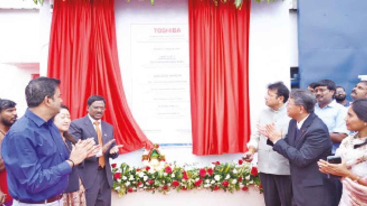Sridhar Babu lays foundation stone for Rs 177-cr Toshiba plant