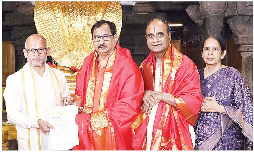 Rs 1.1 cr donation to TTD