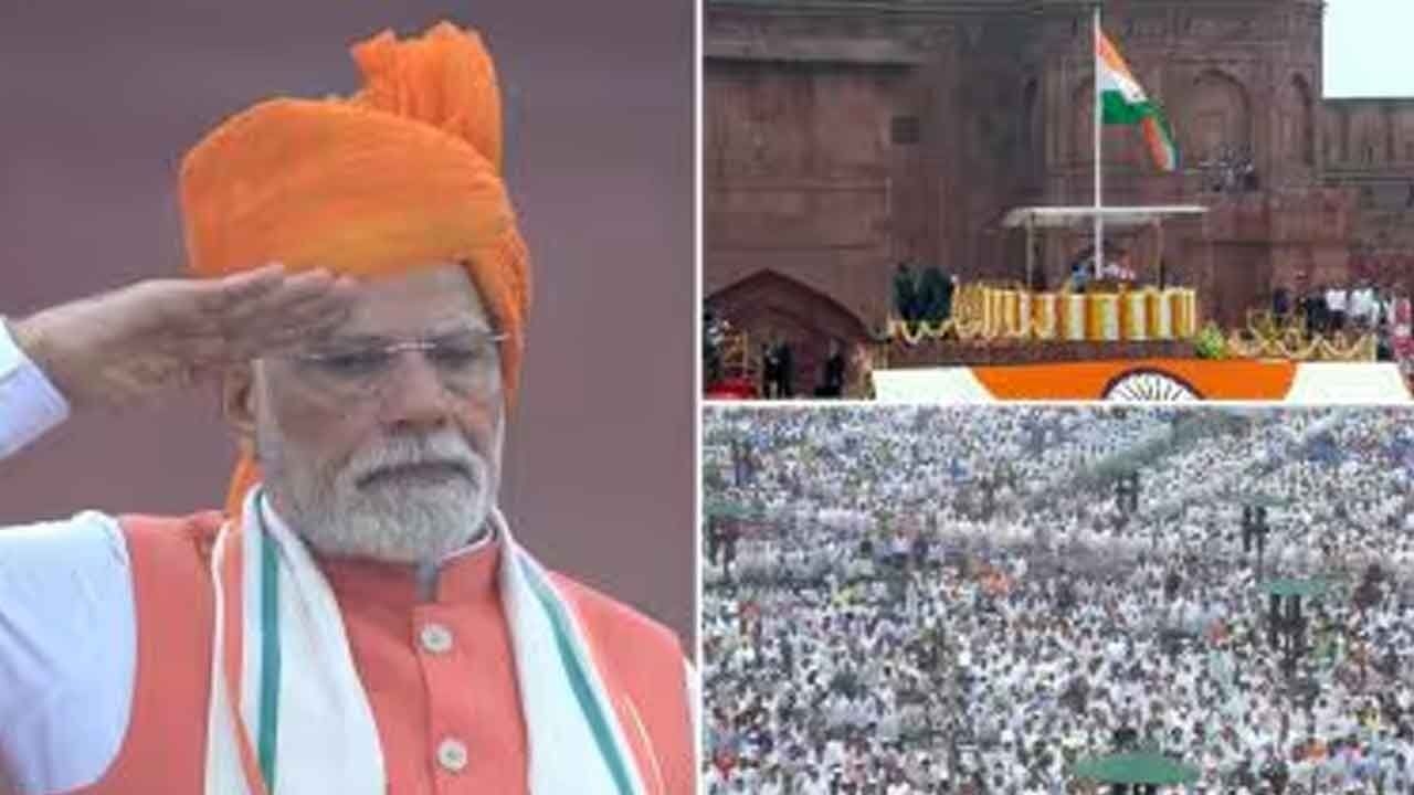 PM Modi hoists Tricolour at Red Fort, says this festival of freedom moment of pride in collective achievements
