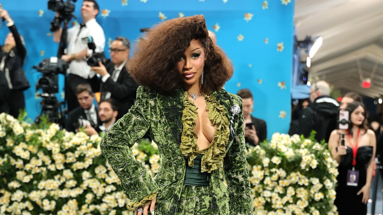 Cardi B Chose 'Main Character' Burberry Suiting for the 2025 Met Gala